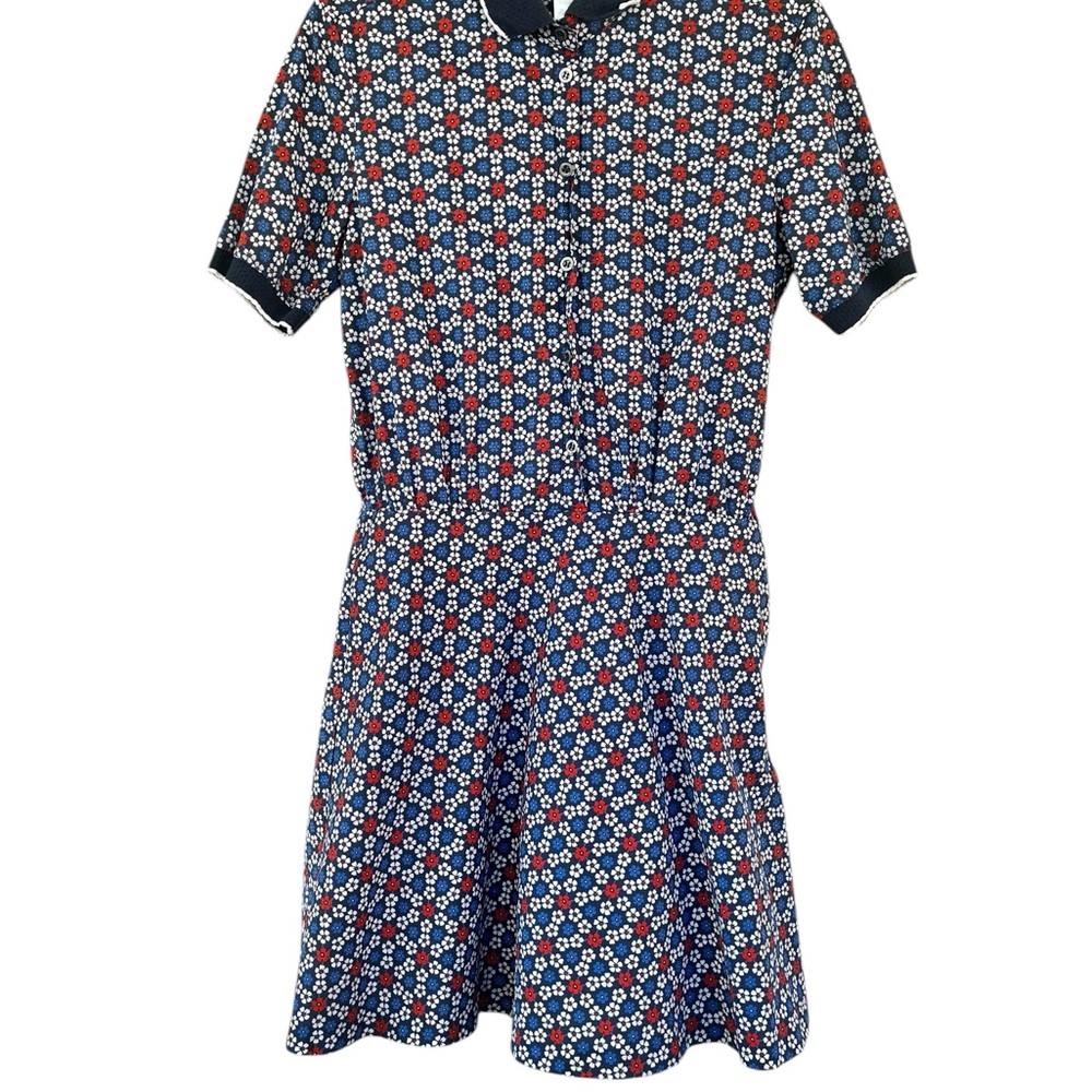Paul & Joe SISTER Navy Red White Floral Button-Front Dress - Picture 5 of 12